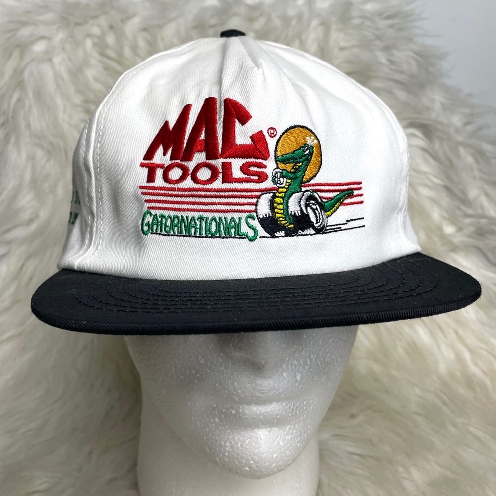 VINTAGE 90s Mac Tools Gatornationals Hot Rod Racing Snapback Hat Retro Nascar